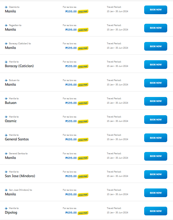 Cebu Pacific Seat Sale