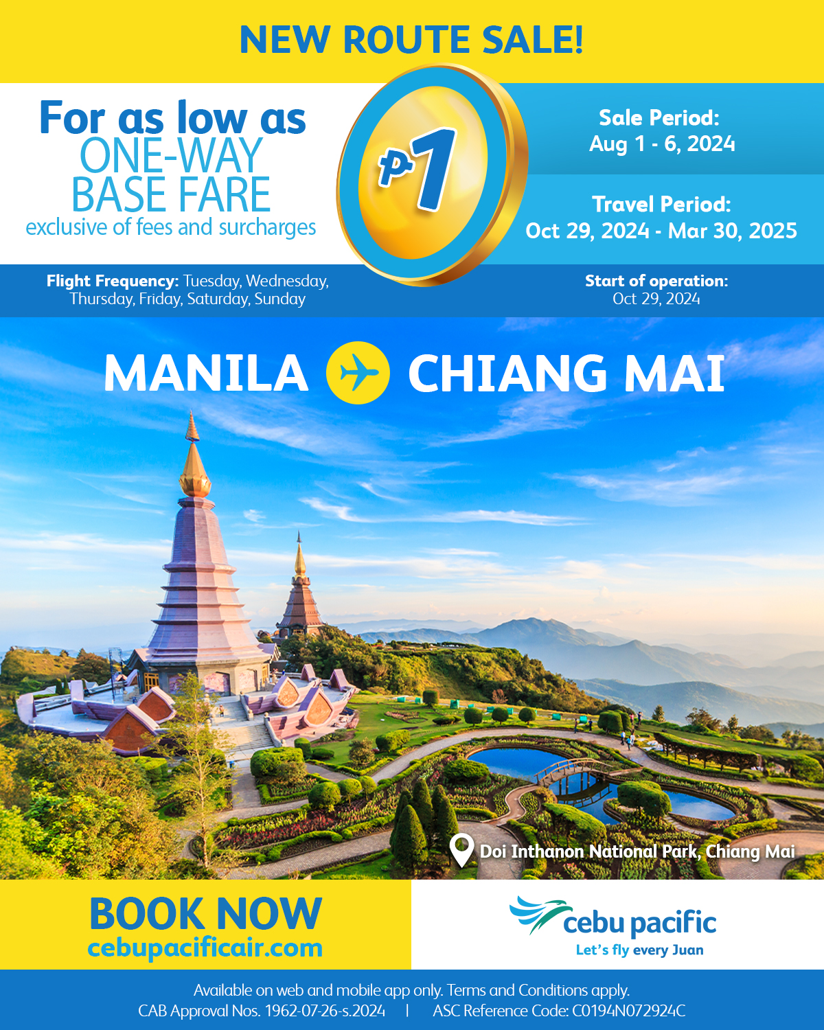 Manila to Chiang Mai Cebu Pacific