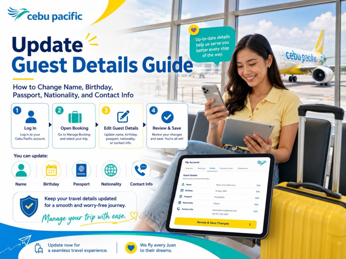 Cebu Pacific Update Guest Details Guide