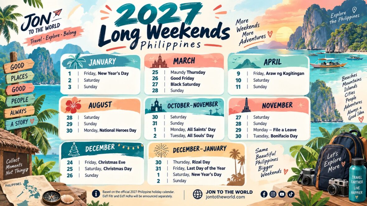 2027 Long Weekends Philippines