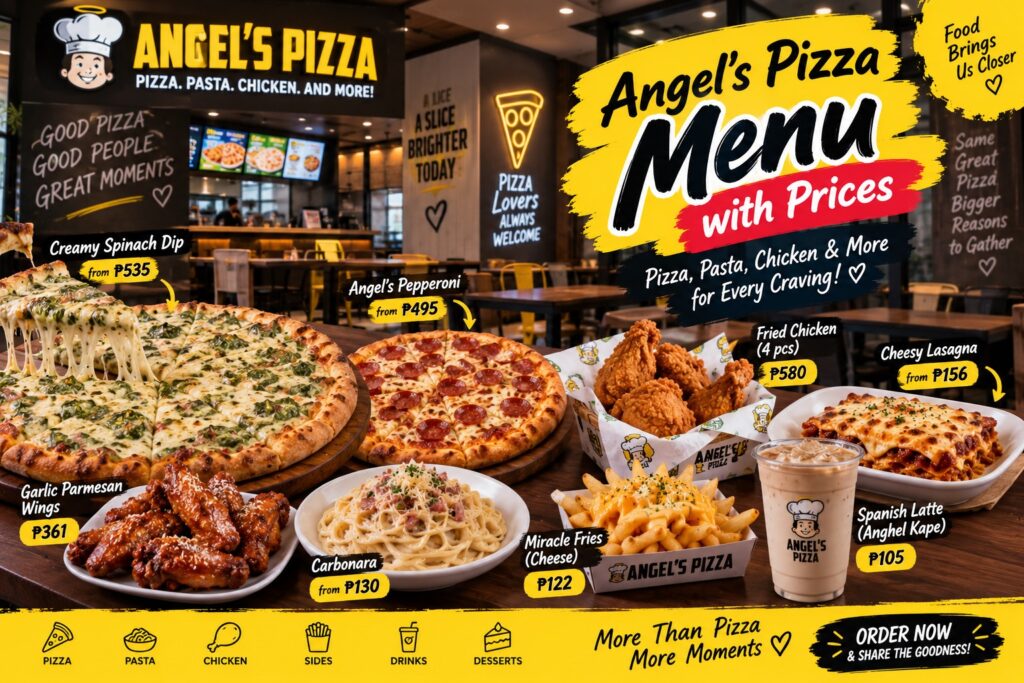 Angel's Pizza Menu