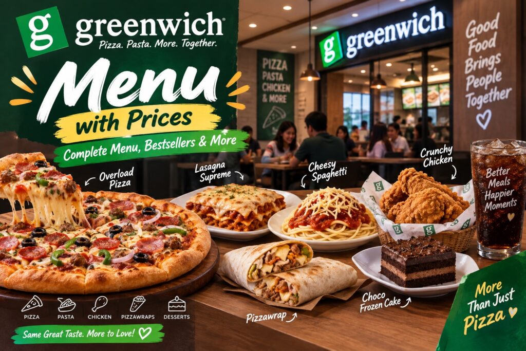 Greenwich Menu with Prices