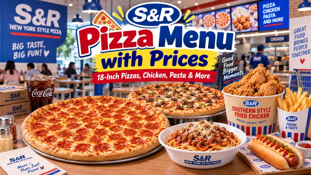 S&R Pizza Menu